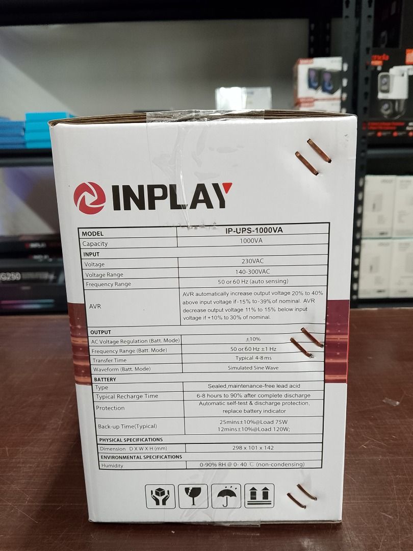 Inplay UPS 1000VA LCD Display (Category: Computer Parts) located in Pasig City. Submitted by technofuseofficial (Listing ID 1395055430, Image 2). Description: Inplay UPS 1000VA LCD Display Brand New and Original Items Store Location: 4F Unit 402, 604 Shaw Boulevard, Barangay Kapitolyo, Pasig City Same Day Delivery: - Lalamove delivery within Metro Manila - For walk-ins: Always PM first for item availability - We are also open for night time deliv