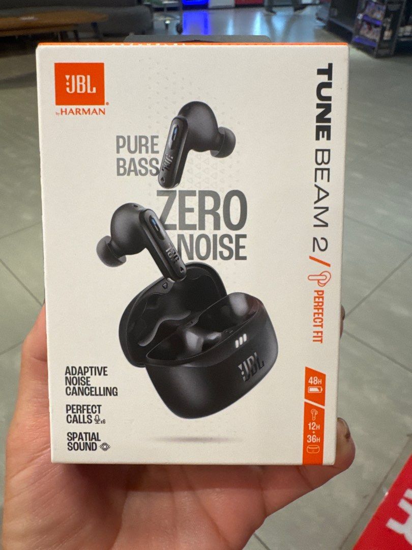 JBL Tune Beam 2 Wireless Earbuds - Black