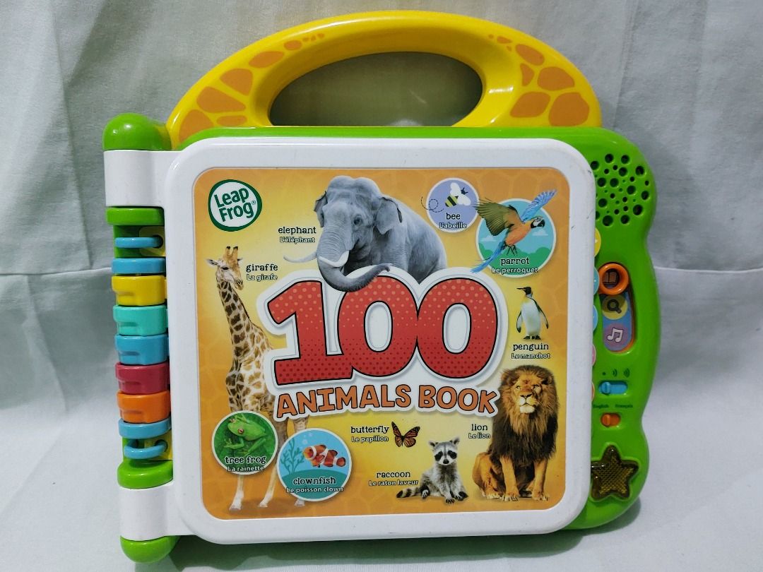 Leapfrog 100 Animals Book (Category: Children's Books) located in Paranaque City. Submitted by ca.firstonlinebiz (Listing ID 1395127315, Image 1). Description: Preloved Leapfrog 100 Animals Book Lights and sounds working well English and Spanish All touch icons are working Signs of usage minimal marks Battery not included needs 2xAA Loc. Greenheights Parañaque Open for shipping lalamove jnt or flash.