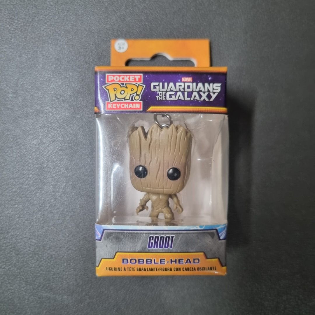 Marvel Funko Pocket Pop Groot Keychain (Category: Designer & Blind Box Toys) located in Manila. Submitted by hellostreetmarket_ (Listing ID 1395010188, Image 1). Description: Original..