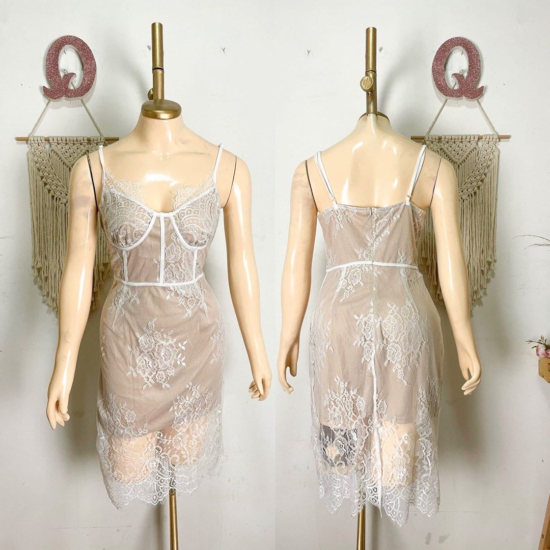 Nude Lace Bustier Dress (Category: Dresses) located in Makati City. Submitted by queuemnl (Listing ID 1395077035, Image 1). Description: .