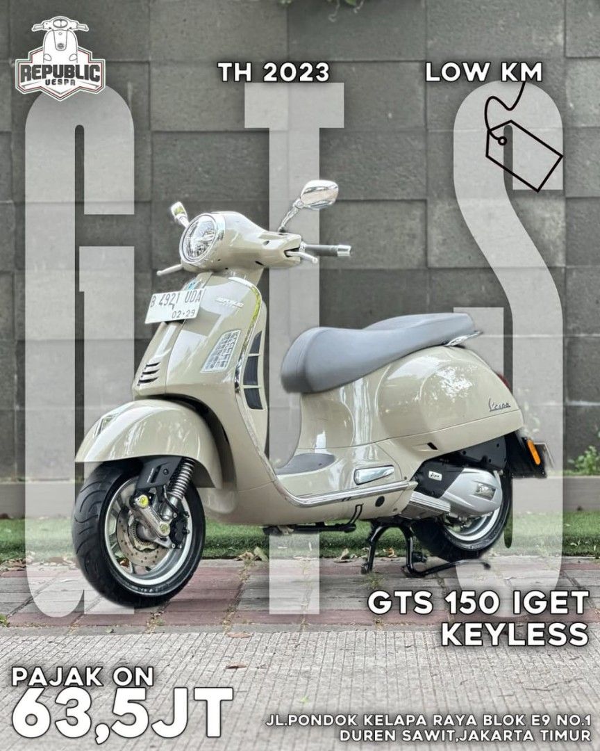 Piaggio Vespa VESPA GTS 150 IGET FACELIFT ABS-ASR KEYLESS TAHUN