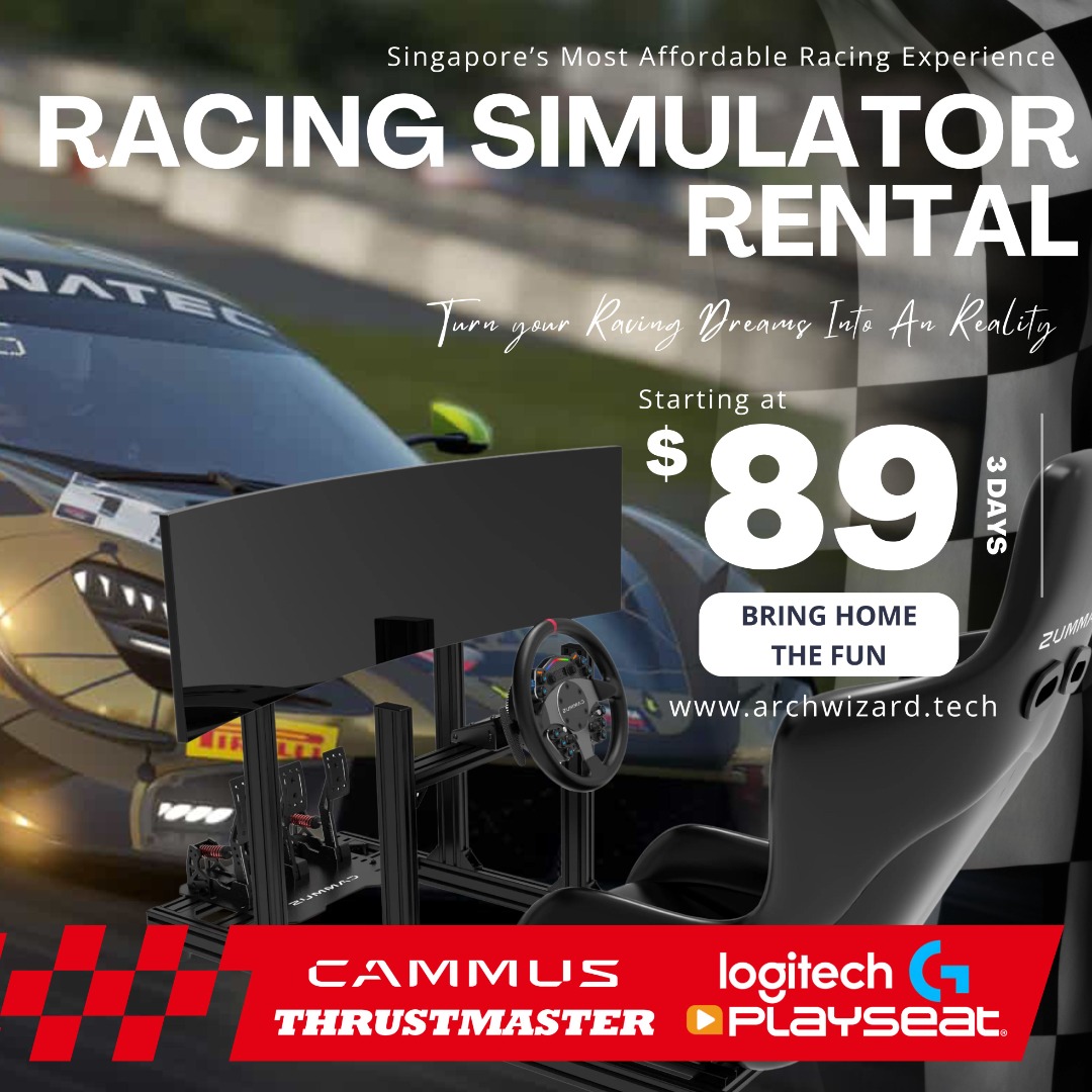 Racing Simulator Rental Rent - Cammus Logitech Thrustmaster PlaySeat ...