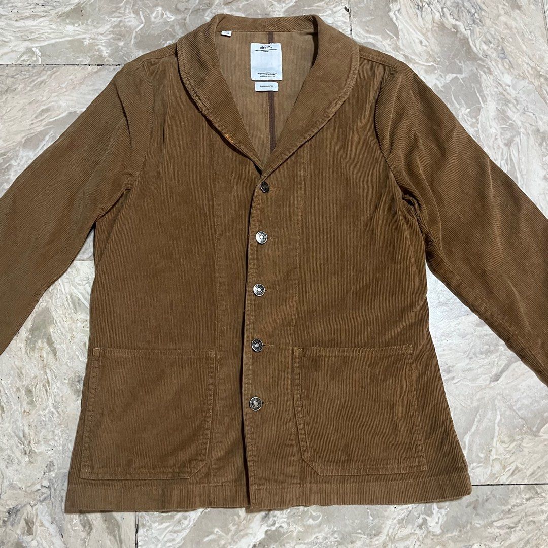 Visvim Japan Corduroy Jacket (Category: Coats, Jackets and Outerwear) located in Dinalupihan. Submitted by hell.thrift (Listing ID 1394984291, Image 2). Description: Visvim jacket cords Size-1 20x26 Issue stain on the neck part very minimal browse to see photo.