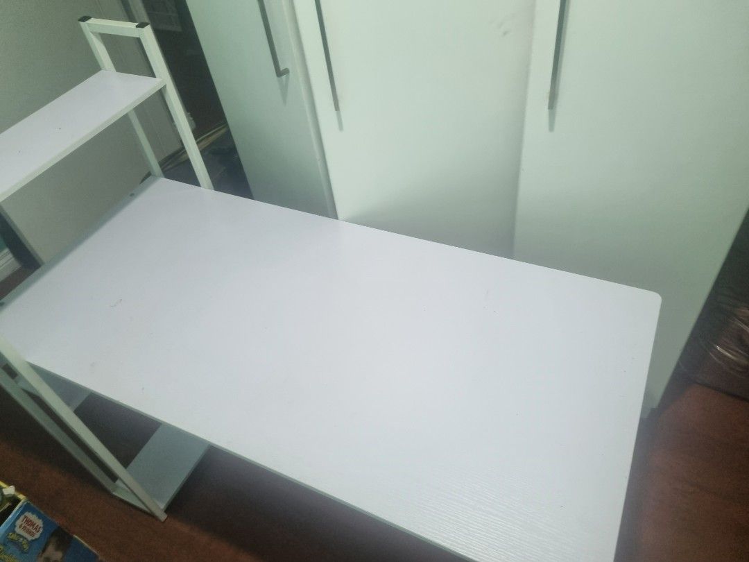 White Study Desk/Computer Table (Category: Tables & Sets) located in Manila. Submitted by philippbriann (Listing ID 1395121041, Image 3). Description: .