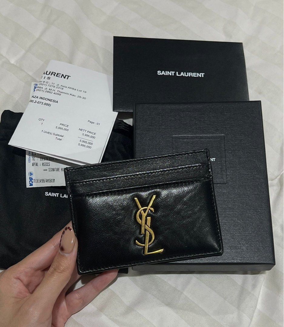YSl card holder authentic YSL card wallet Yves saint laurent wallet