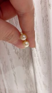 18K金日本akoya皇后金羽皇金珍珠耳環6-6.5mm 極光鏡面正圓 天然海水珍珠耳釘64225816075651110