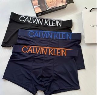 1set3件🔥新款 冰絲❄️ 大logo Calvin Klein CK Underwear 平腳四角內褲底褲 boxer64178585174914110