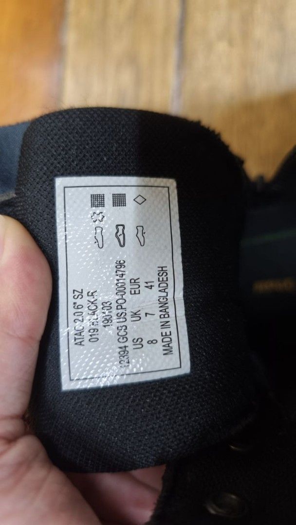 5.11 Tactical Black Boots ATAC 2.0 6" CST BOOT (Category: Boots) located in Manila. Submitted by seepeeaylohyer (Listing ID 1395249181, Image 1). Description: - Black 5.11 Tactical boots - Size: US 8, UK 7, EUR 41 - Side zipper for easy wear - Made in Bangladesh - Rugged tread soles SELLING AS IS 5.11 ATAC 2.0 6" CST BOOT 150 USD SRP.