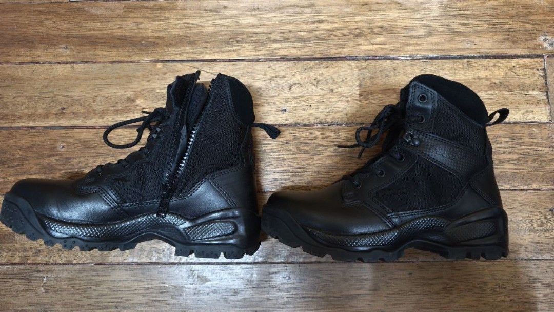 5.11 Tactical Black Boots ATAC 2.0 6" CST BOOT (Category: Boots) located in Manila. Submitted by seepeeaylohyer (Listing ID 1395249181, Image 2). Description: - Black 5.11 Tactical boots - Size: US 8, UK 7, EUR 41 - Side zipper for easy wear - Made in Bangladesh - Rugged tread soles SELLING AS IS 5.11 ATAC 2.0 6" CST BOOT 150 USD SRP.