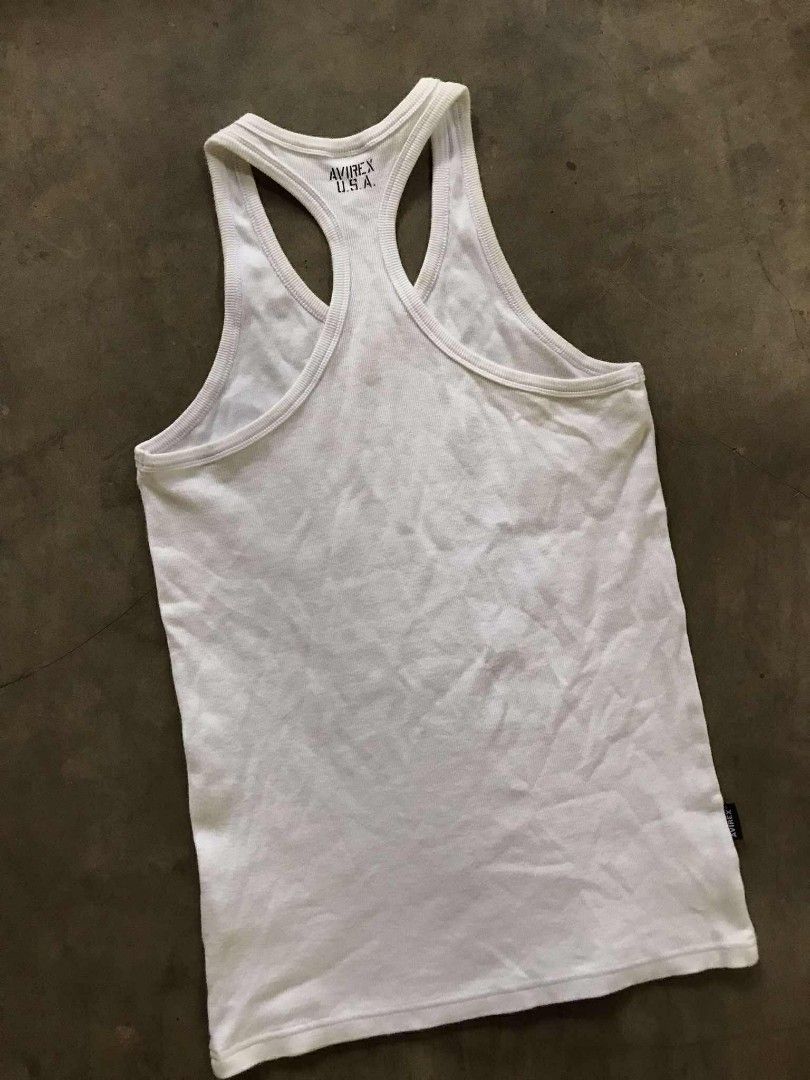 AVIREX U.S.A SANDO/TANKTOP (Category: Vests) located in Argao. Submitted by thrift_ni_ar (Listing ID 1395299112, Image 2). Description: AVIREX U.S.A SANDO/TANKTOP‼️ STRETCHABLE ✔️ MAKAPAL TELA ✔️ AS NEW CONDITION SIZE MEDIUM W 18 / L 27 COLORATE 9.8 / 10 ISSUE : ❌❌❌ 350 + SF 🛒🛒.