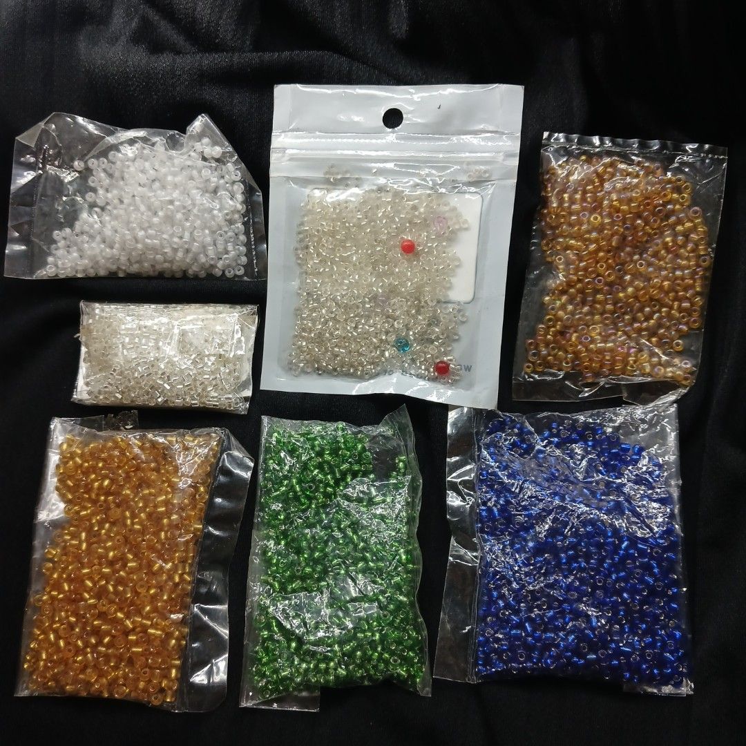 Beads Bundle (Set 1) - Arts and Crafts Supplies (Category: Craft Supplies & Tools) located in Malabon City. Submitted by 250andBelowCo (Listing ID 1395281857, Image 1). Description: Set 1 - Bundle of Beads. Mostly metallic / frosted type. Small size, around 2-3mm. For arts and crafts, jewelry making, beaded bracelets, necklaces, bags, charms, etc. RFS: Too many supplies. Need to declutter. Color of actual product might vary from screen. Please ma