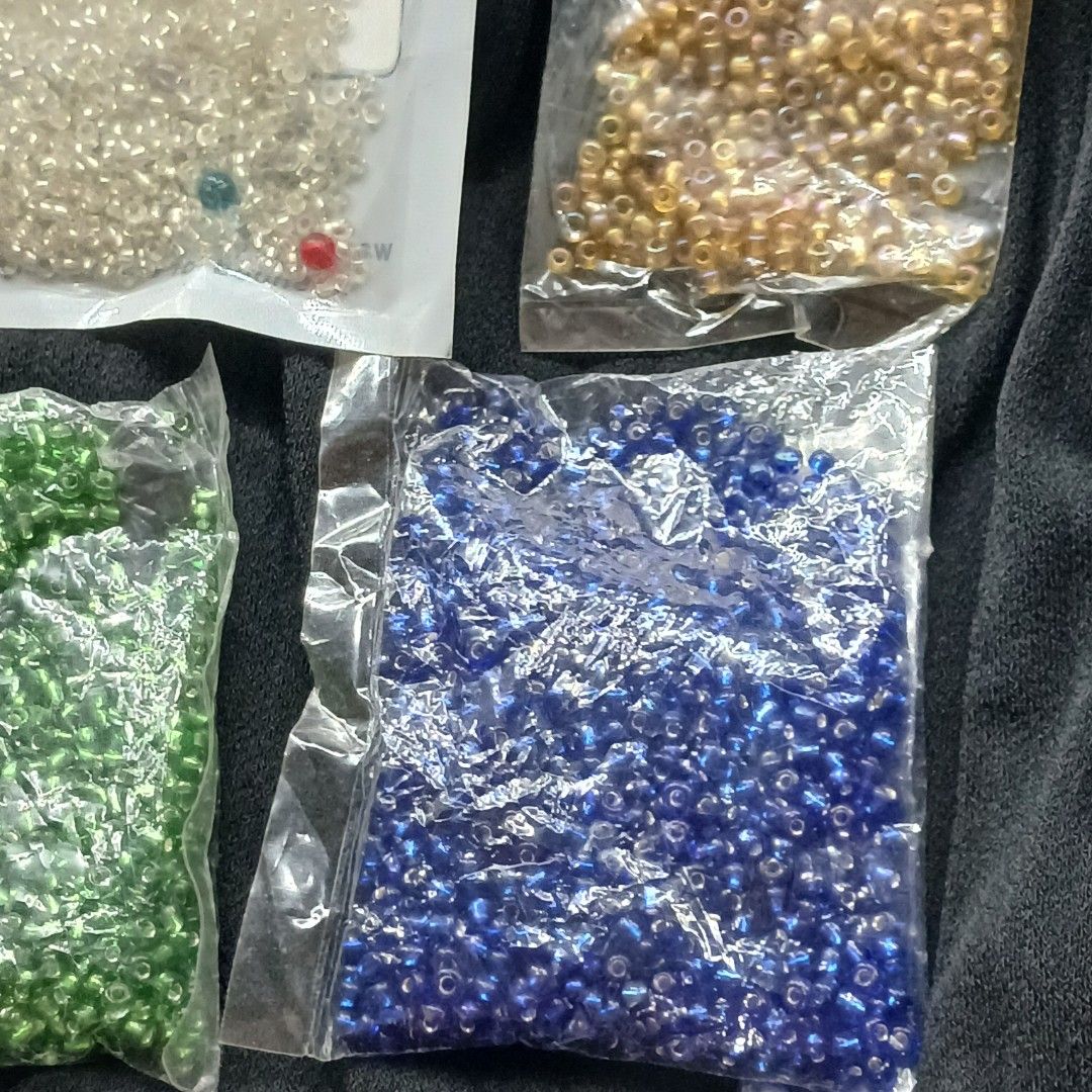 Beads Bundle (Set 1) - Arts and Crafts Supplies (Category: Craft Supplies & Tools) located in Malabon City. Submitted by 250andBelowCo (Listing ID 1395281857, Image 2). Description: Set 1 - Bundle of Beads. Mostly metallic / frosted type. Small size, around 2-3mm. For arts and crafts, jewelry making, beaded bracelets, necklaces, bags, charms, etc. RFS: Too many supplies. Need to declutter. Color of actual product might vary from screen. Please ma