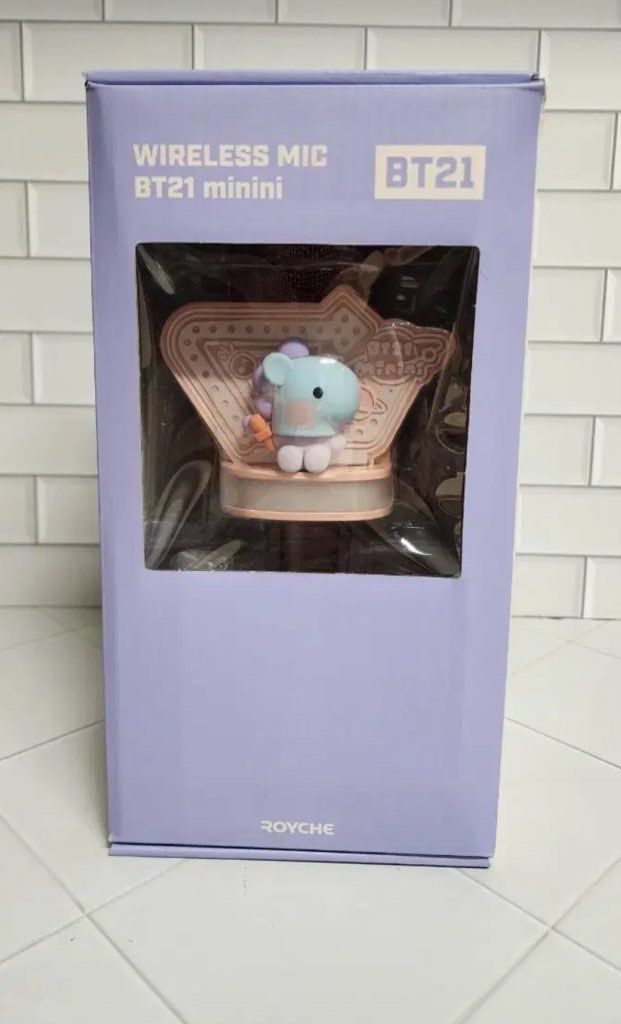 BT21 Wireless Mic Tata & Mang (Category: Microphones) located in Taguig. Submitted by albumshop (Listing ID 1395251146, Image 3). Description: Interest Check~ wts lfb BT21 Wireless Mic Tata & Mang 1,800 each DOP: Payo ETA: October mine or dm 🫰🏻.