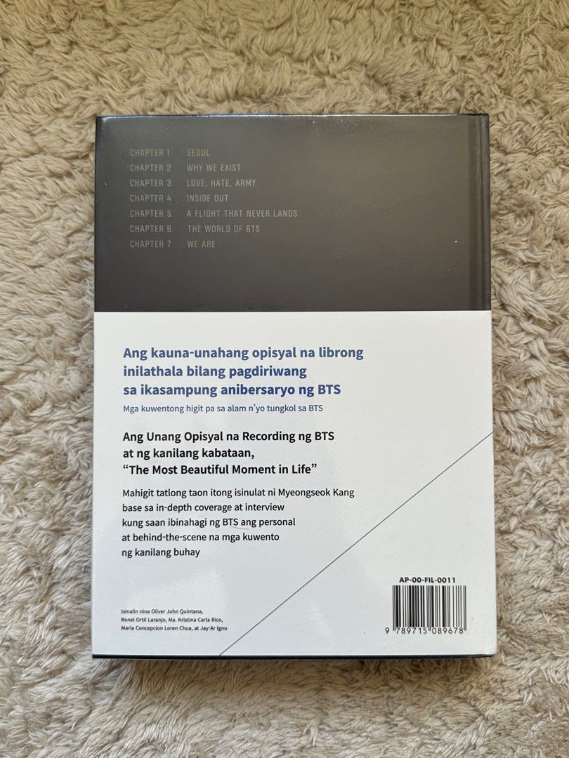 BTS Beyond The Story (HB) (Tagalog) (Category: Storybooks) located in Taguig. Submitted by belabelabela (Listing ID 1395265818, Image 2). Description: BTS Beyond The Story (HB) (Tagalog) •w/ plastic cover • in very good condition • no damages rfs: decluttering send me a dm ! 🙏.