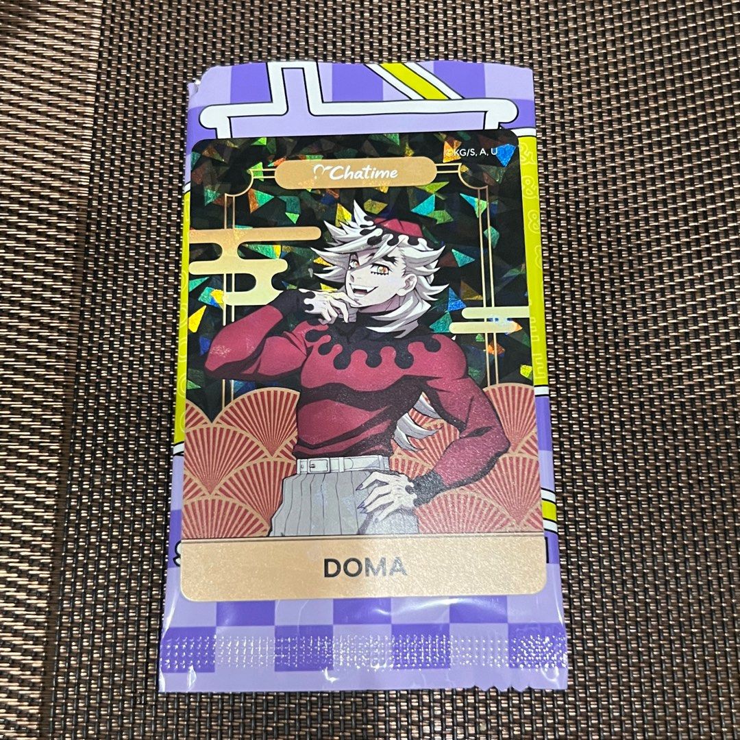 Chatime x Demon Slayer - Doma (Category: Raw Singles) located in Quezon City. Submitted by yans.collections (Listing ID 1395185592, Image 1). Description: Chatime x Demon Slayer Card Pristine condition with card sleeve MOP: Gcash Shipping (lalamove, grab, LBC) shouldered by the buyer loc: manila.