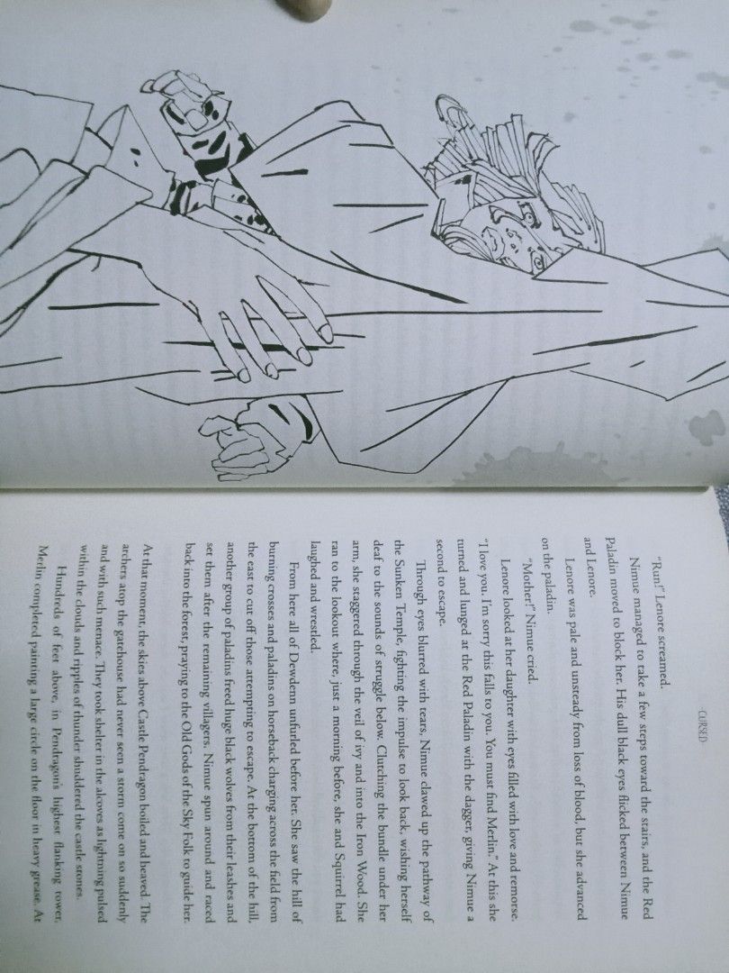 Cursed by Frank Miller and Thomas Wheeler (Category: Storybooks) located in Manila. Submitted by witchface (Listing ID 1395264614, Image 2). Description: - Cursed book based on the Netflix series. - Includes illustrations. - Hardcover.
