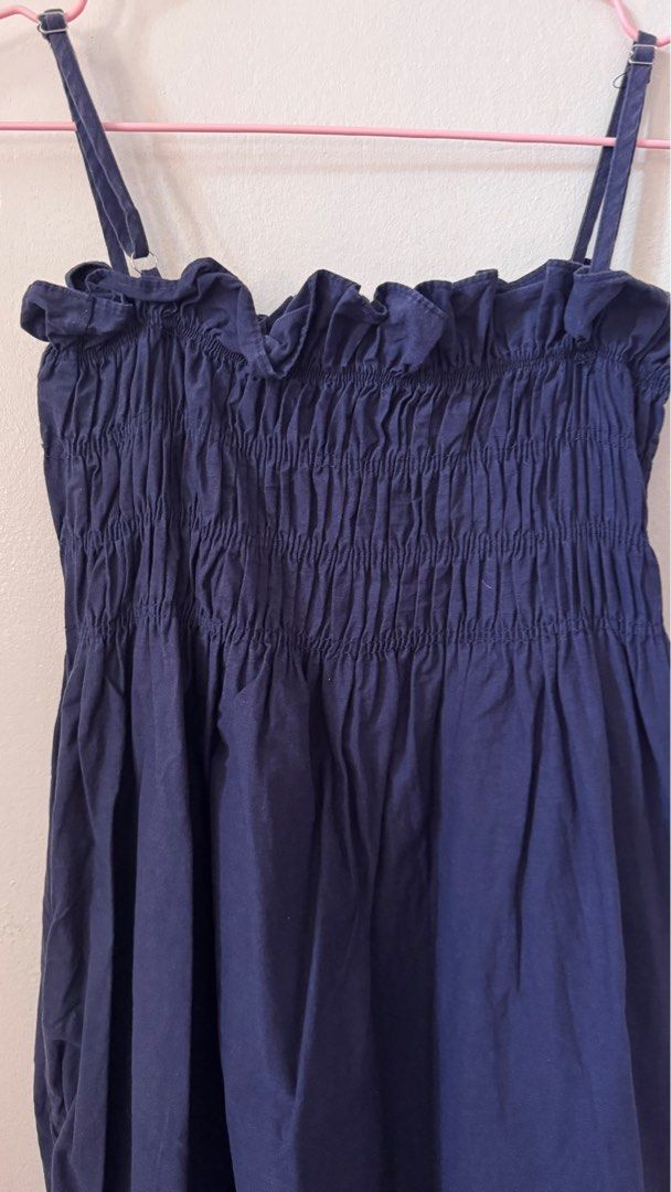 Dark denim dress kids (Category: Babies & Kids Fashion) located in Makati City. Submitted by thriftyfive (Listing ID 1395217973, Image 2). Description: Garterized with side pockets.