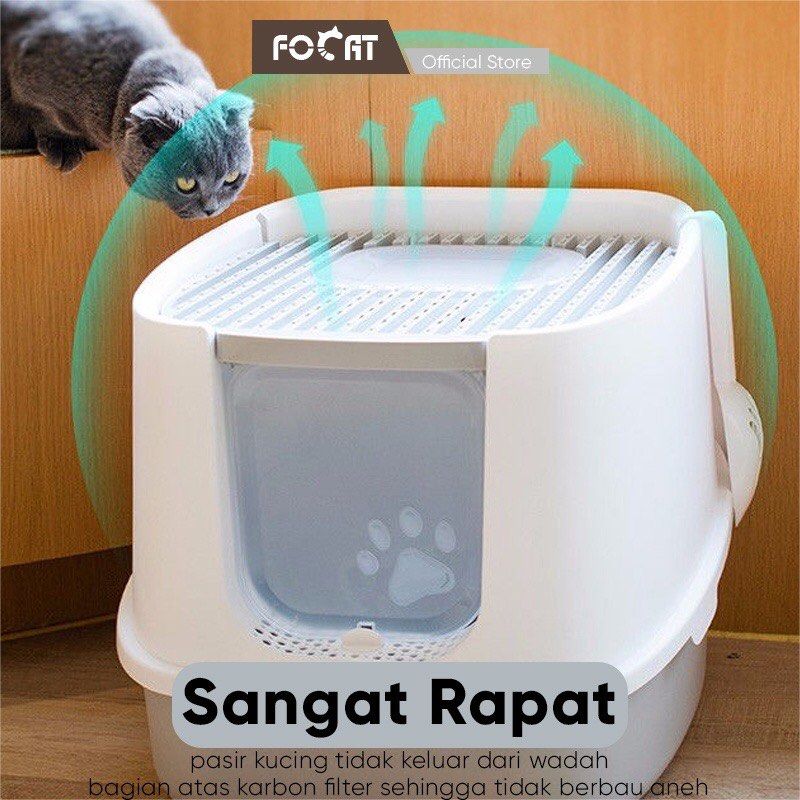 Focat Litter Box Kucing free Moon Cat Litter 7L, Perlengkapan