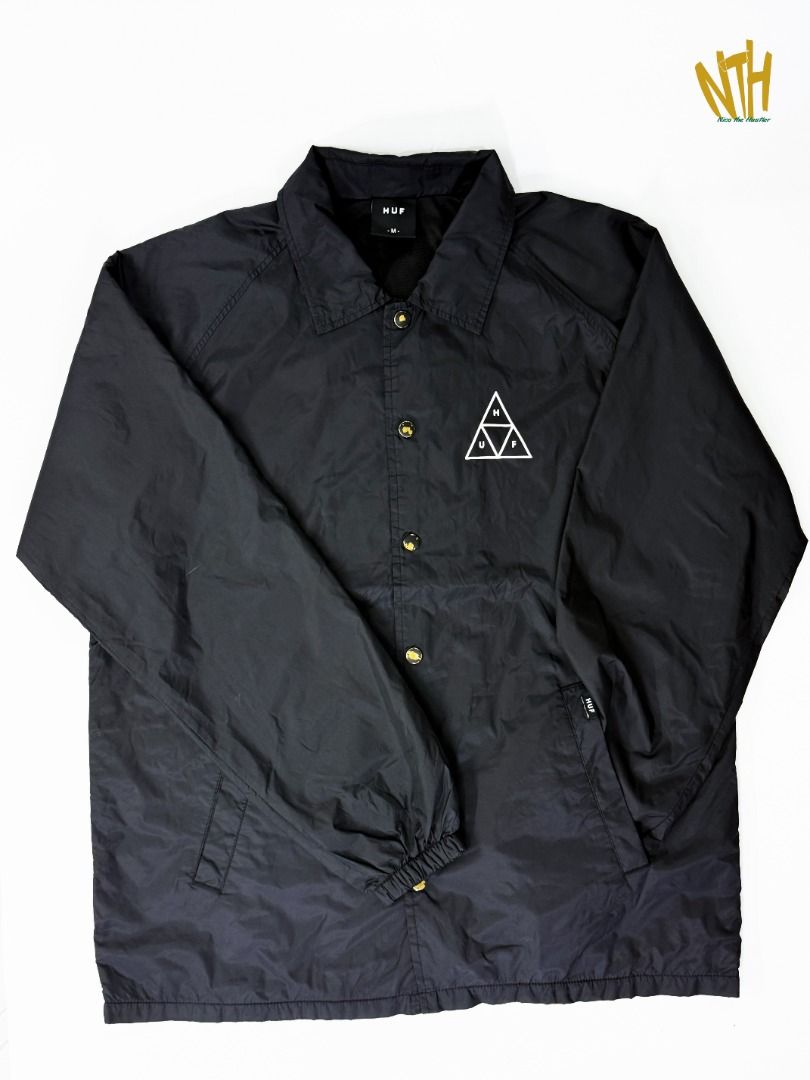 Huf essentials coach nylon jacket (Category: Coats, Jackets and Outerwear) located in Caloocan City. Submitted by m3ssy.ph (Listing ID 1395270790, Image 3). Description: Huf essentials coach nylon jacket SIZE: M on tag best fit L Width: 23"" Length (Top to bottom): 29 VERY GOOD CONDITION SEE LAST PIC.