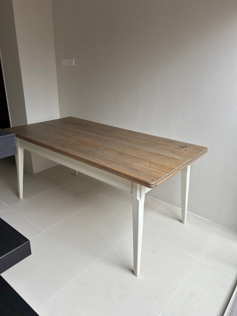 Ikea Solid wood table (Category: Tables & Sets) located in Kuala Lumpur. Submitted by genuinethings (Listing ID 1395300561, Image 2). Description: Discontinued Ikea model Like new, very sturdy table 89cm x 180cm Height: 80cm COD area: Kelana Jaya.