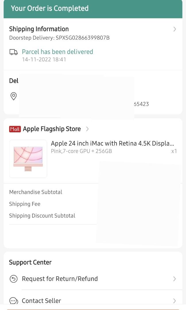 Imac 24inch 4.5k retina (Category: Desktops) located in Manila. Submitted by colors_epsilon (Listing ID 1395237700, Image 2). Description: bought in 2022 nov lightly used self collect in bgc pink sg plug negotiable.