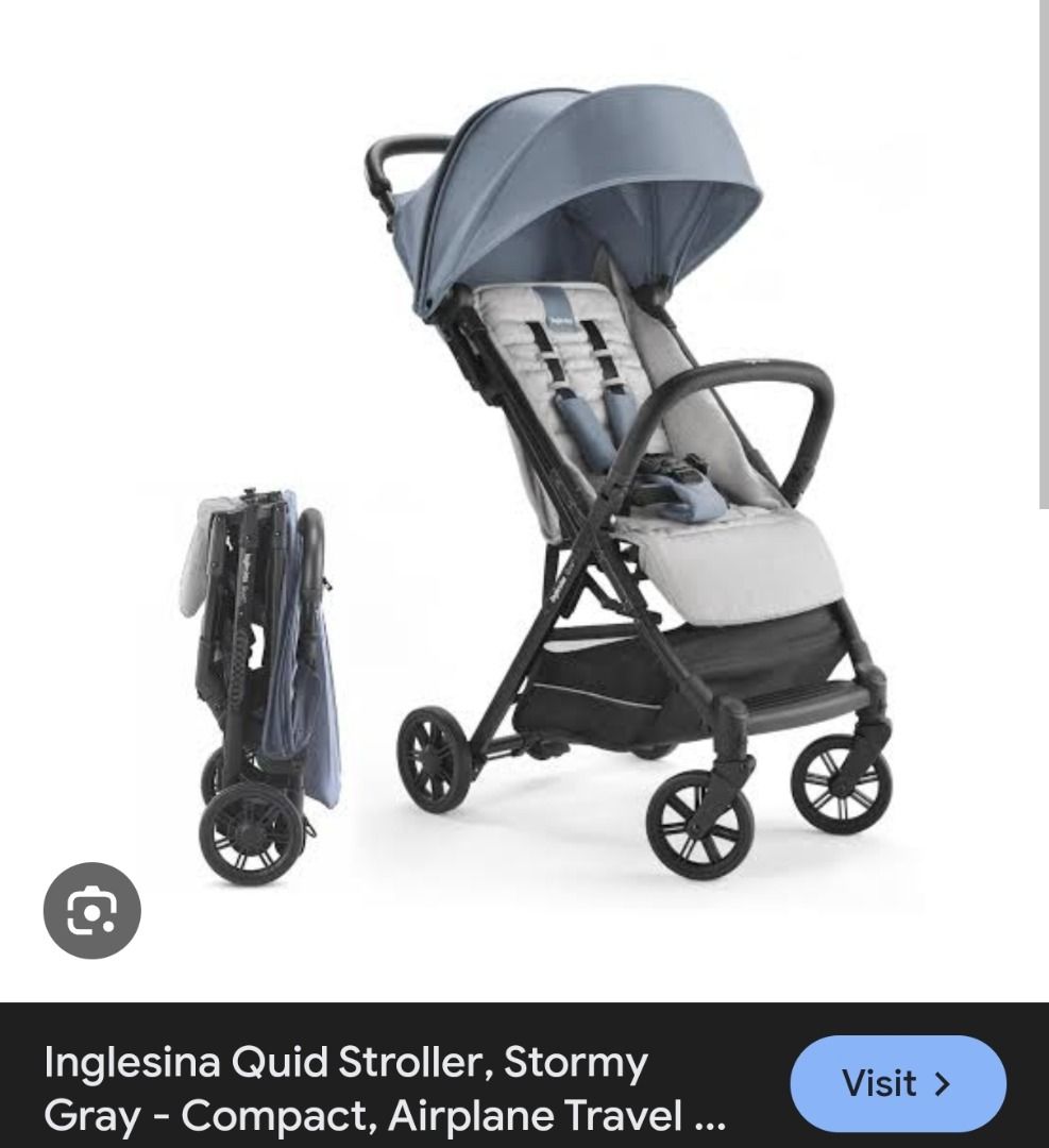 Inglesina Quid Stroller - Stormy Gray (Category: Strollers) located in Caloocan City. Submitted by kresziagr98050 (Listing ID 1395307866, Image 2). Description: Inglesina Quid stroller in gray and black. Compact, easy to fold, and perfect for travel. Suitable for babies and young children. Includes safety harness and sunshade..