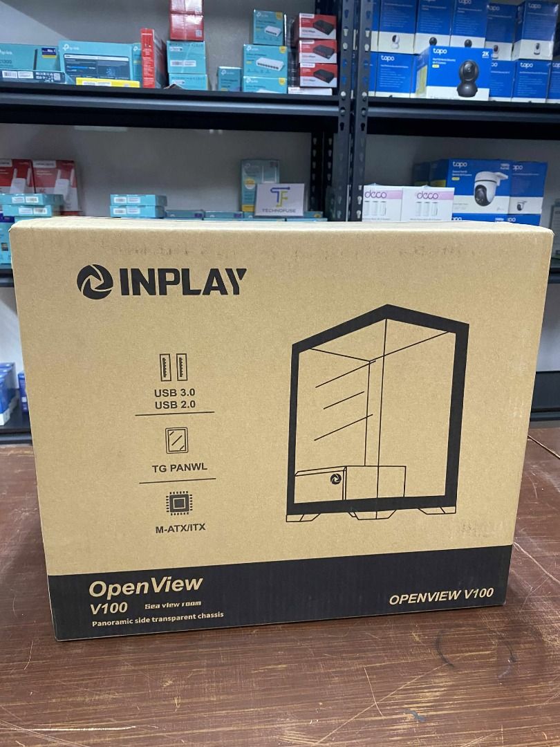 Inplay Openview V100 Black mATX/ ITX Dual Glass Tempered PC Case ...