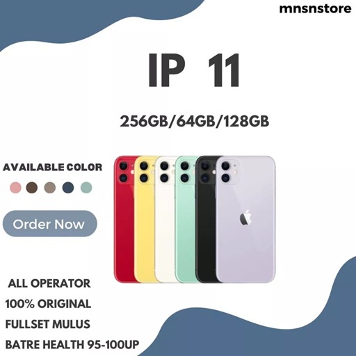 IP 11 Second 256GB/128GB/64GB SECOND Original 100% Mulus Fullset No ...