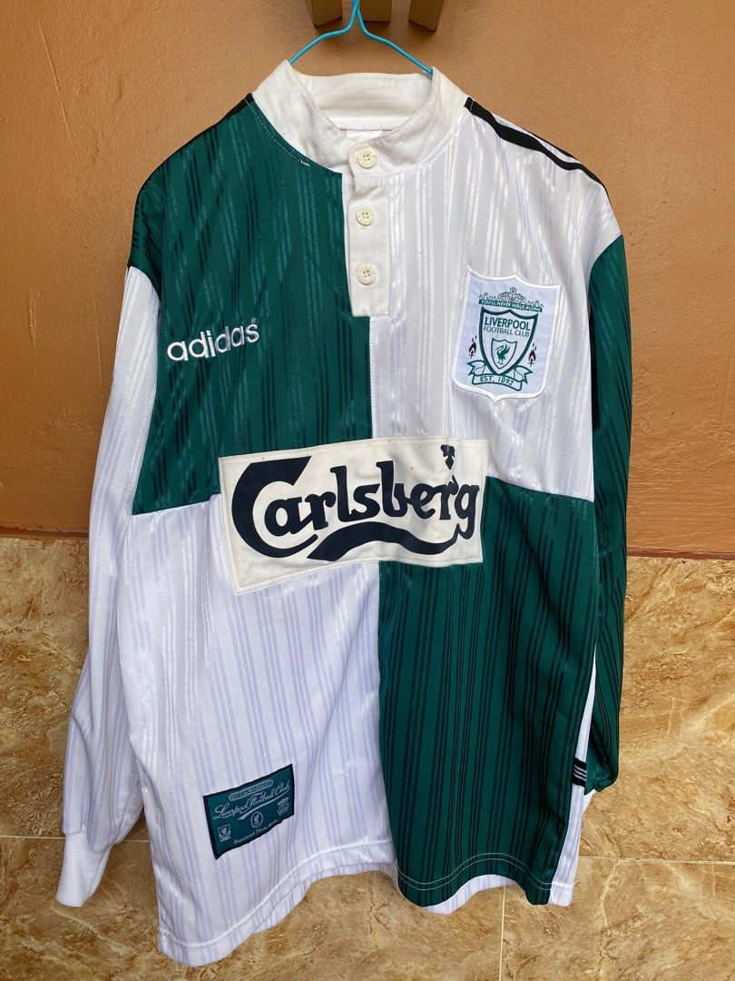 Jersey Vintage Liverpool 1995 Away Long sleeve Original, Fesyen