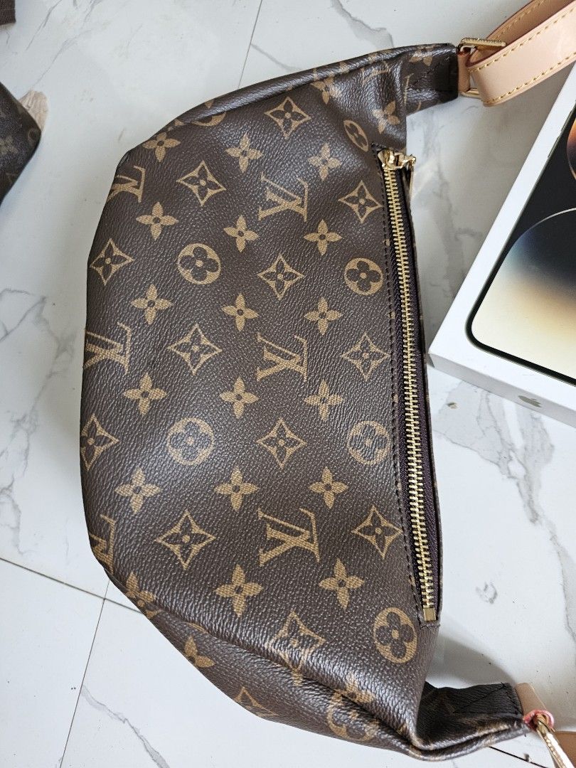 Louis Vuitton belt bag (Category: Luxury Bags & Wallets) located in Tagbilaran City. Submitted by lugarpogi (Listing ID 1395161447, Image 3). Description: - Authentic Louis Vuitton Bumbag - Classic Monogram canvas - Spacious interior with zip closure - Gold-tone hardware - Adjustable strap - Includes Louis Vuitton Paris leather tag - Perfect for everyday or travel use - Stylish and practical accessory.