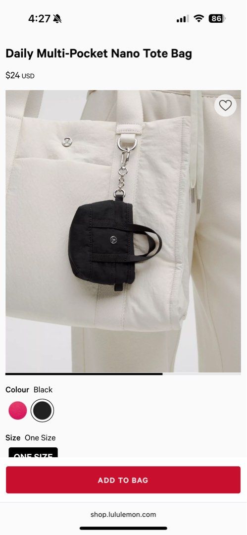 Lululemon Daily Multi-Pocket Nano Tote Bag (Category: Tote Bags) located in San Juan City. Submitted by kacyyuson (Listing ID 1395238663, Image 3). Description: Brand new. Authentic. Bought from USA. Water-Repellent Fabric Dimensions • 11cm x 4cm x 7.5cm (4.3” x 1.6” x 3”) Materials Lining: Face: 100% Recycled Polyester Contrast: 100% Recycled Nylon Body: 100% Recycled Nylon.