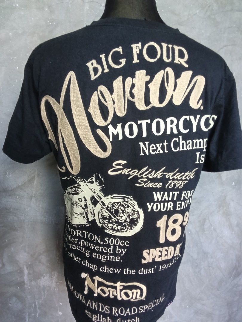 Norton motorcycles Shirt (Category: Tshirts & Polo Shirts ) located in Tuguegarao City. Submitted by ekko_bag2 (Listing ID 1395242264, Image 3). Description: In Very Good Condition Trademarked & Copyrighted Dimension in inches L x W - 29 x 21 (pit to pit) Fits Large to sizes On tag - Large Mode of payment - Gcash Payment first, No COD ***Please manage your expectations as this shirt is a thrifted authentic collectors item*** ***Color may vary due