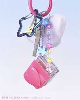 Peripera Keyboard Blush Keychain (26 Colors) Pressable Keyboard Button Stress-Relief Pendant Peripera TOK Blush Keycap 2025 October New Arrival Korea 10.23 (Upcoming)64209855748355110
