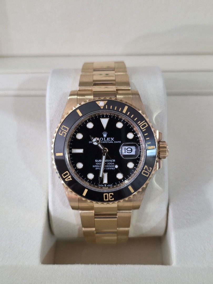 Rolex Submariner Full YG 41mm (Category: Luxury Watches) located in Mandaluyong City. Submitted by shobeywatch (Listing ID 1395338965, Image 1). Description: Rolex Submariner Full YG 41mm Ref. 126618LN Used 2023 MSRP 2.6m ig: shobeywatch.
