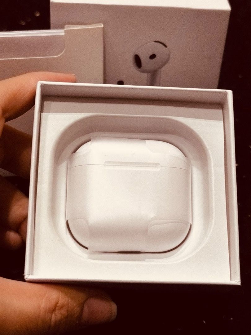 RUSH ORIG AIRPODS 4 WITH ANC (Category: Headphones & Headsets) located in Makati City. Submitted by anettenhet (Listing ID 1395311377, Image 3). Description: 📢 RUSH SALE! 🚨 ✨ ORIG Apple AirPods 4 with ANC (Active Noise Cancellation) ✨ 🔹 Model: A3057 / A3059 🔹 Designed by Apple in California 🔹 Assembled in China 🔹 With serial number & complete box ✅ 100% ORIGINAL ✅ Brand New / Sealed ✅ With warranty 💰 Price: 5,500 📍 Meet-up: Makati / Nearb