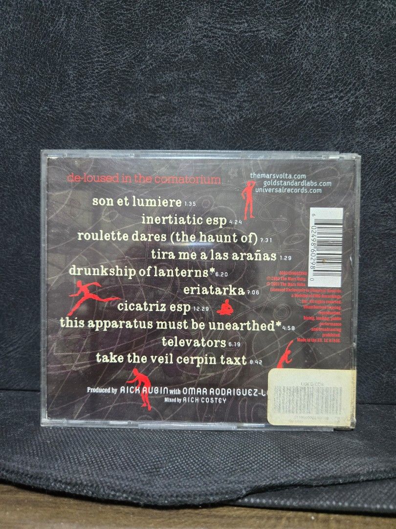 The Mars Volta - Deloused in the Comatorium CD (EU Press) (Category: CDs & DVDs) located in Pasig City. Submitted by rev024 (Listing ID 1395258016, Image 2). Description: See photos for defects: - Inlay wrinkles - Old jewel case - Minor scratches in CD (no skip) 250 plus SF or Meetup: Ayala Malls Feliz.