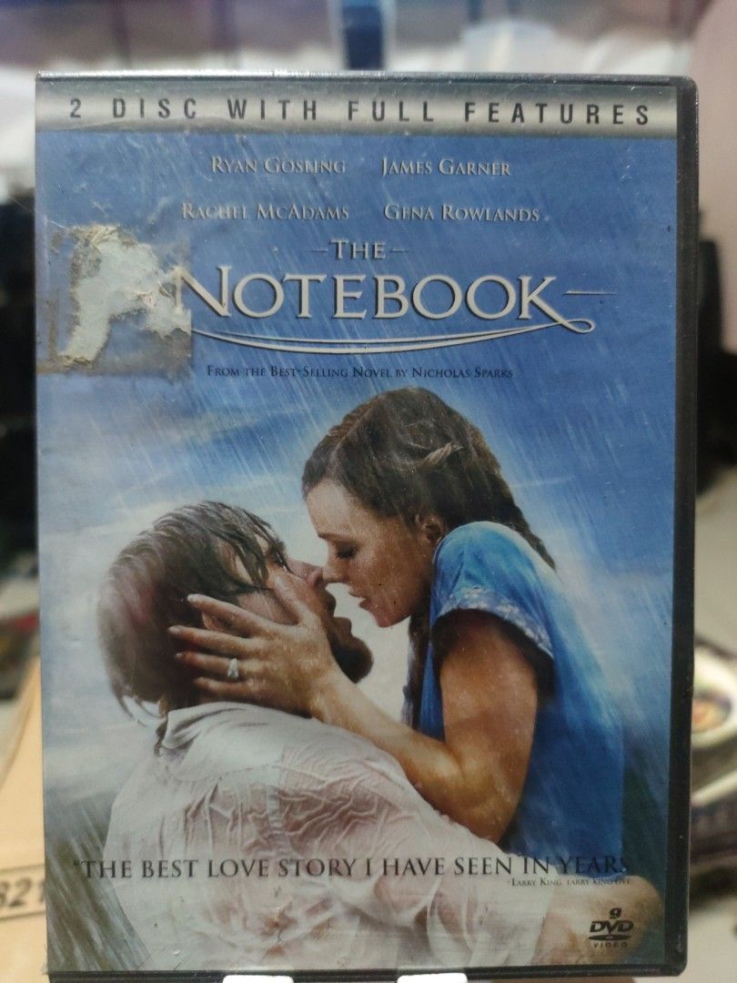 The Notebook DVD (sealed) (Category: CDs & DVDs) located in Quezon City. Submitted by gwift (Listing ID 1395339593, Image 1). Description: - The Notebook DVD - 2-Disc Set - Starring Ryan Gosling and Rachel McAdams - Also features James Garner and Gena Rowlands - Includes movie and special features - Plot summary and special features on the DVD case.