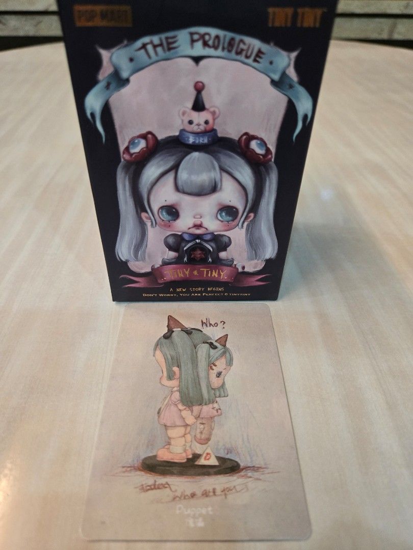 Tiny Tiny The Prologue - Puppet (Category: Designer & Blind Box Toys) located in Singapore. Submitted by Greensquid (Listing ID 1395316771, Image 1). Description: Brand new but box and foil opened and never take out.Self-collection at Punggol..