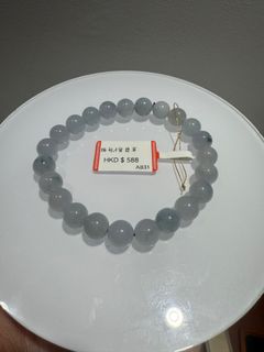 Burmese A-Grade Jadeite, Nuo Bing Type Light Purple Flower-Inlaid Bracelet 8.2mm - Hong Kong Store Wholesale, Guaranteed Authentic A-Grade64234154916994110