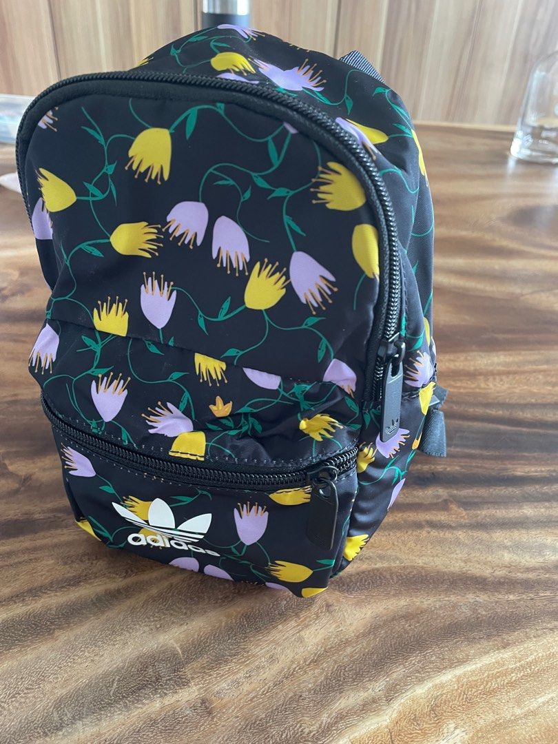 Adidas Mini Backpack Floral Print, Women's Fashion, Bags Wallets