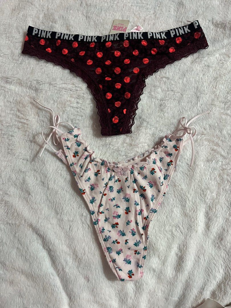 Assorted Panties (Category: Undergarments & Loungewear) located in Caloocan City. Submitted by Gucci00021 (Listing ID 1395435366, Image 1). Description: PINK by VS bnwt S- 280 SOLD PINK by Vs floral XS- 250 VS vintage S- 200 La senza med- 180SOLD VS thong cut tag S- 150SOLD PINK med- 180 VS L- 180 Secret Love L-200 VS med- 180 SOLD La senza S- 150 SOLD pls pm me for other details ❤️🙏🏻.