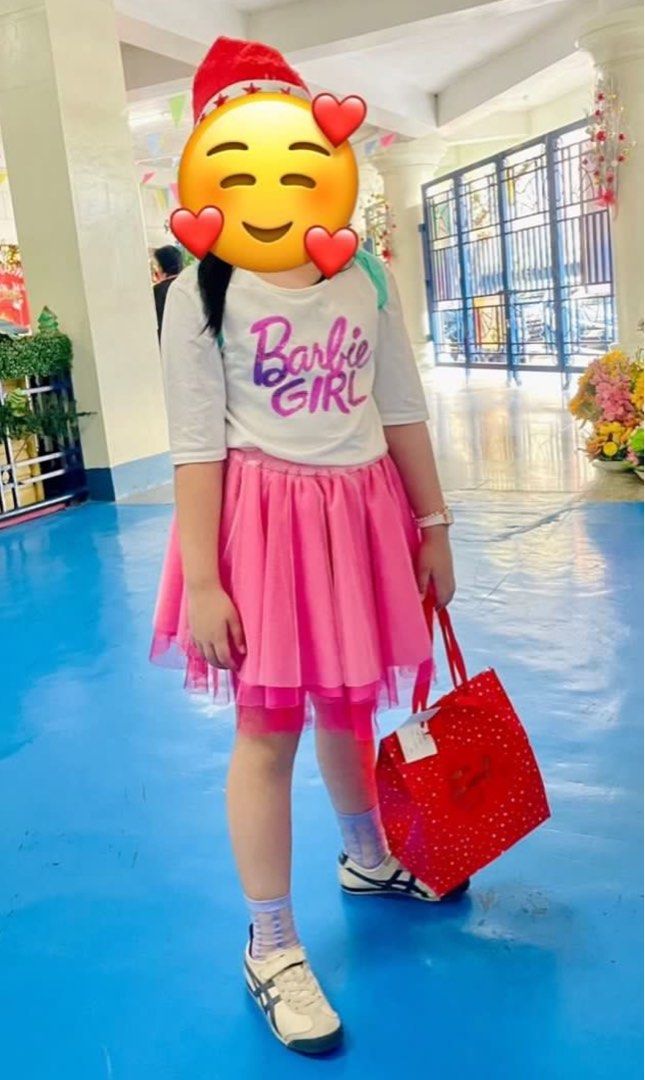 Barbie top for girls (Category: Babies & Kids Fashion) located in Taguig. Submitted by lam_decluttering (Listing ID 1395401046, Image 3). Description: Barbie white top size 14.