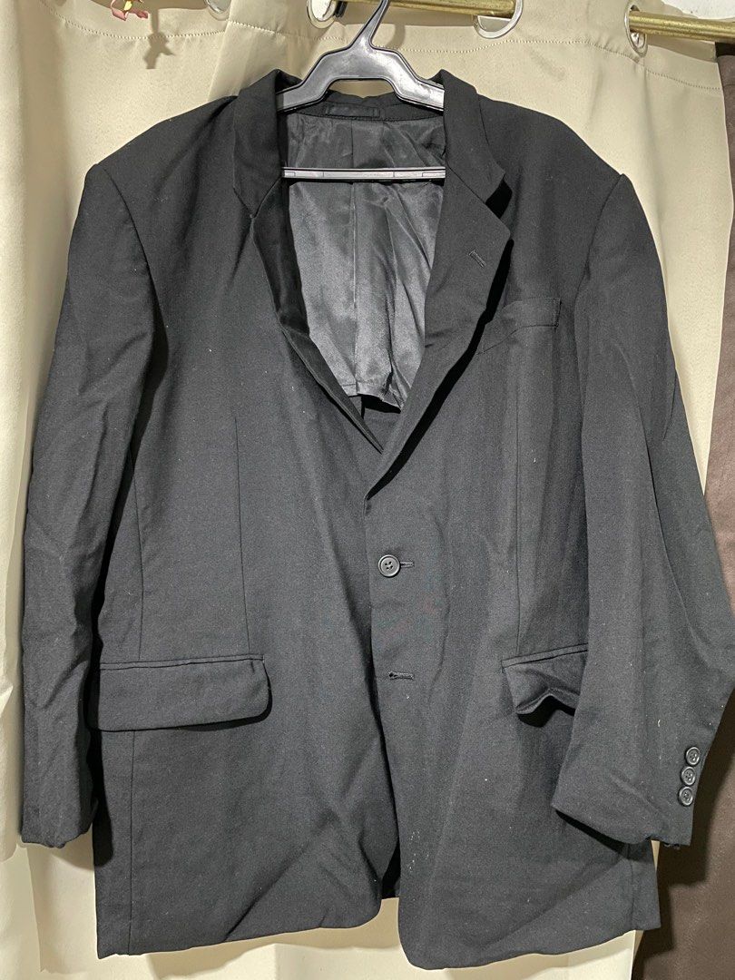 Black Blazer (Category: Coats, Jackets and Outerwear) located in Pasig City. Submitted by archer07 (Listing ID 1395435470, Image 1). Description: - Classic black blazer - Two-button closure - Two front pockets - Buttons on sleeves - Versatile for various occasions.