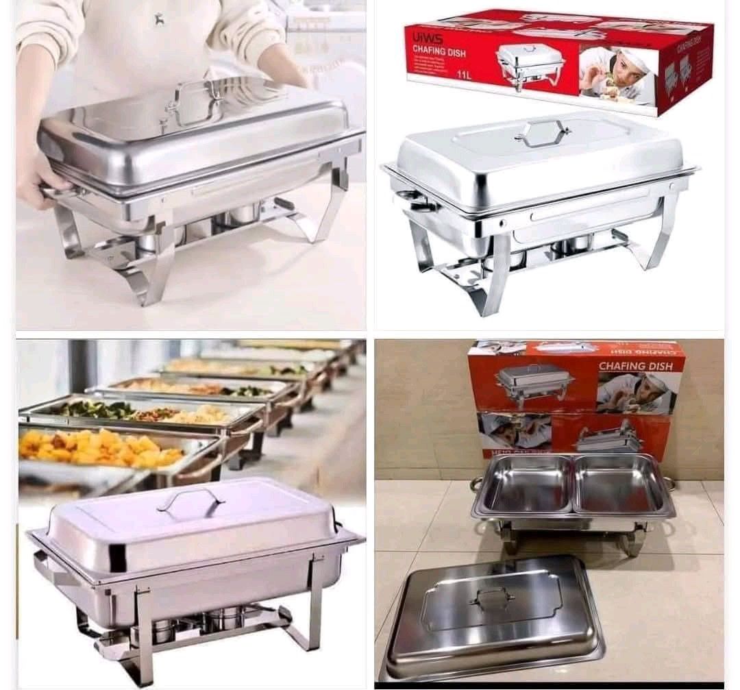 chaffing dish 12L (Category: Food Organization & Storage) located in Manila. Submitted by asstditems (Listing ID 1395354709, Image 1). Description: 990--single (12 L) 1200--double(12 L) Same day delivery via Lalamove Location: Manila Mop: Cod/Gcash payment.