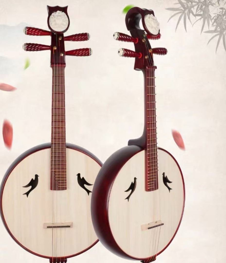 Chinese Ruan - Traditional String Instrument中阮乐器带琴包-花梨木, Hobbies & Toys ...