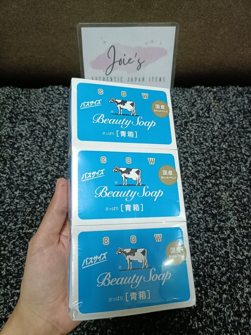 COW Beauty Soap Blue from Japan (Category: Bath) located in Cavite. Submitted by itslaracroft (Listing ID 1393530694, Image 1). Description: Fresh from Japan 🇯🇵✨ Formulated with milk 🥛🐄 Last 1 pc.