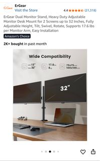 Dual monitor stand heavy and rigid64207893859459110