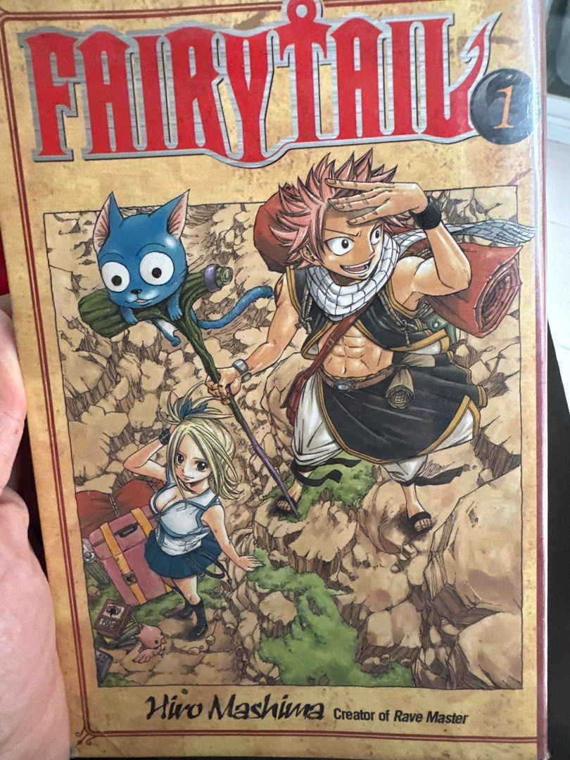Fairy Tail Manga Volume 1 (Category: Comics & Manga) located in Angeles City. Submitted by jilaynez-shop (Listing ID 1395402710, Image 1). Description: - Fairy Tail manga volume 1 - Features Natsu, Lucy, and Happy on the cover - Written by Hiro Mashima - Detailed cover art - Perfect for fans and collectors.