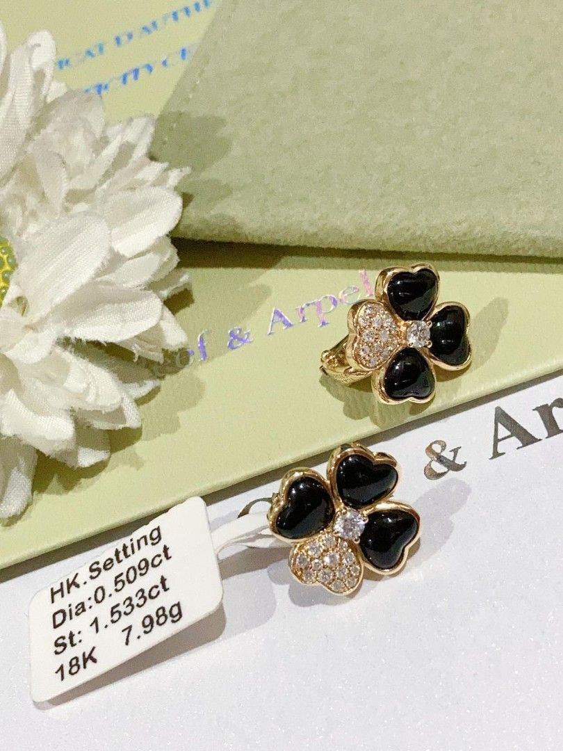 Hk Settings Black onyx diamond clip Earrings (Category: Earrings) located in Manila. Submitted by shaineofpreciousjewelshop (Listing ID 1395532934, Image 2). Description: .